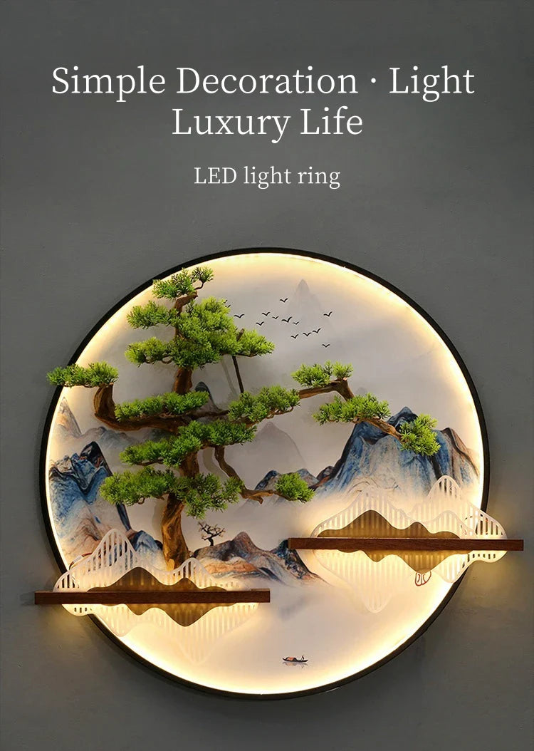 Dlight Decor Round 3D LED Wall Art Light Wall Art