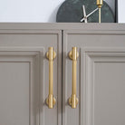 Gold Brass Vertical Linear Cabinet Handles – American-Style Wardrobe and Bar Pulls Handles