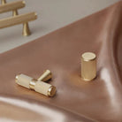 Gold Knurled Brass Handles – Textured Kitchen Cabinet Pulls and Wardrobe Knobs (50-500mm) Handle