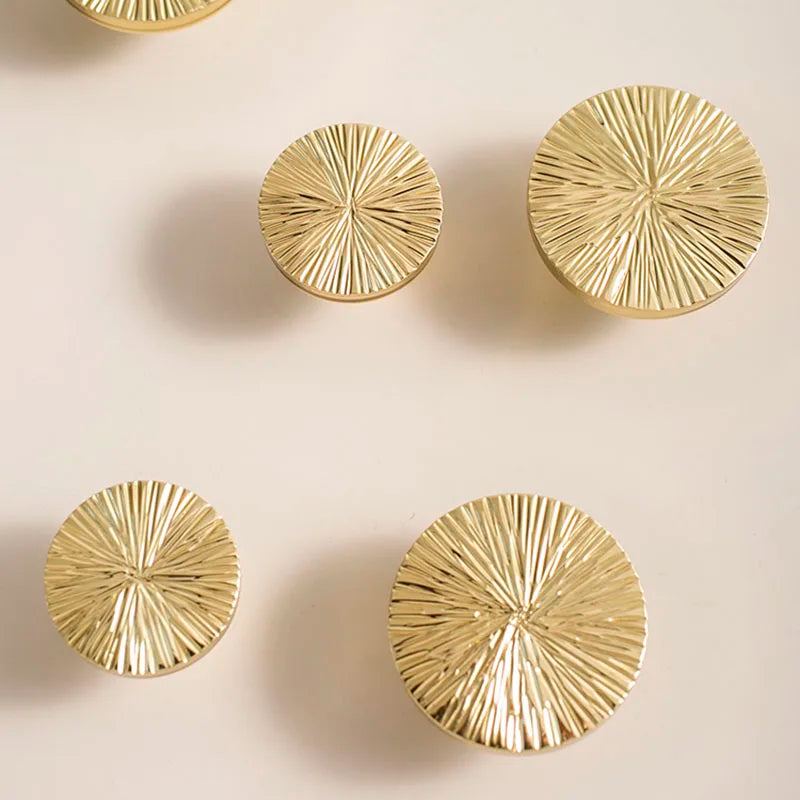 Hammered Brass Cabinet Handle – Handcrafted Knobs for Drawers Wardrobes and Kitchen Doors Knob