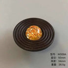 Handmade Wood and Alloy Cabinet Handles – Artistic Drawer and Furniture Knobs for Home Decor W009A Knobs