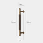 Antique Brass Furniture Handles – Bronze Plated Cabinet Pulls and Wardrobe Bar Knobs 160mm Handles