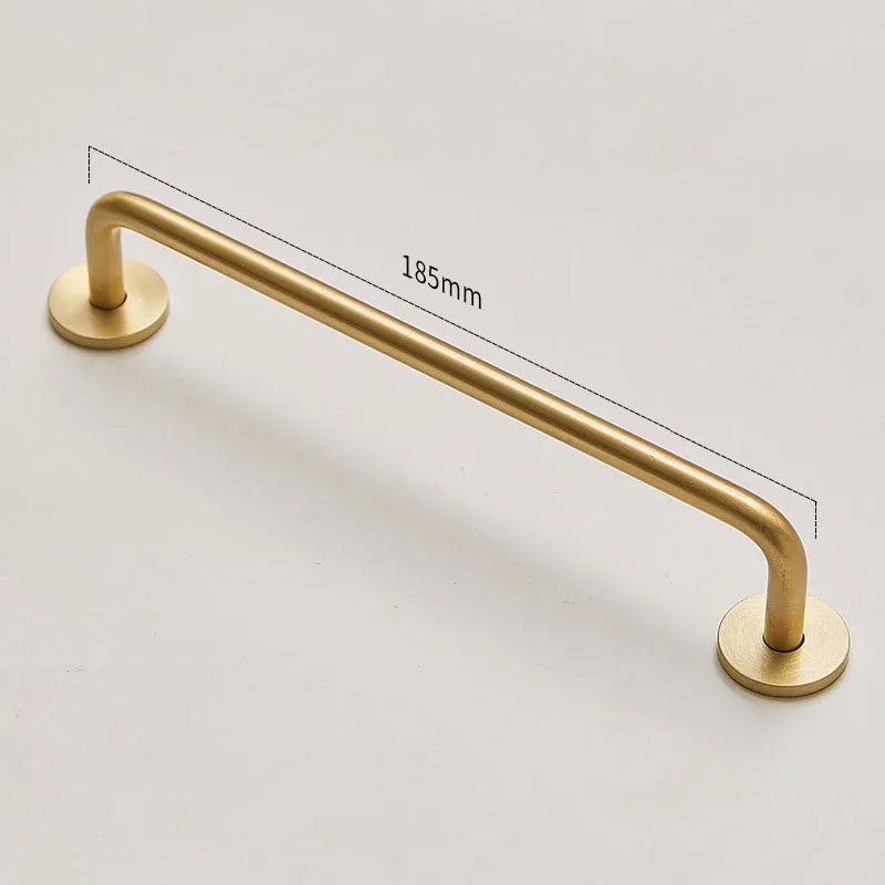 Modern Brass Furniture Bar Handles – Stylish Cabinet Pulls and Towel Bars (7mm Solid Brass) 2007-B185 Handles