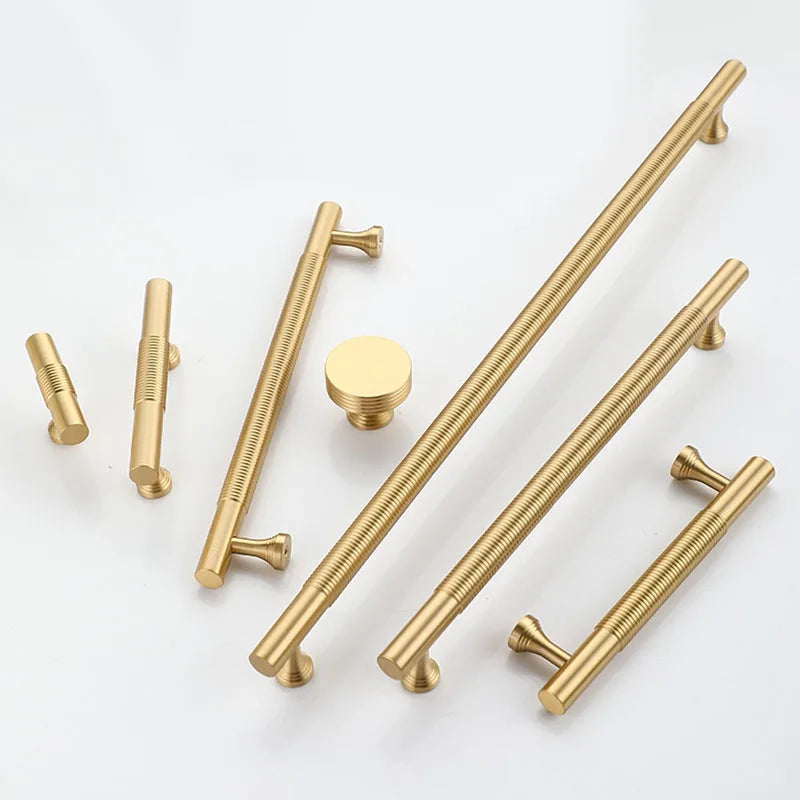 Brass Handles – Gold Black Antique Cabinet Bar Handles and Drawer Knobs for Furniture TB9022-Brass gold / TB9022-XM