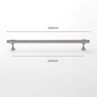 Brushed Nickel Brass Furniture Handles – Matte Silver Cabinet Pulls and Drawer Bars 260mm Handle