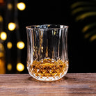 Dlight Decor 4pc Diamond Cut Glass Set 215ml Clear 215ml / 4pcs Cocktail Glasses