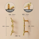 Luxury Brass Flower and Leaf Cabinet Handles – Chinese-Style Decorative Pulls for Wardrobes and Drawers 11 / 1 piece