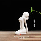 Ceramic Yoga Pose Figurine – Abstract Lady Sculpture in 12 Styles for Home & Studio Decor White G Homedecor