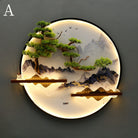 Dlight Decor Round 3D LED Wall Art Light A / Dia 80cm / Dimmable warm light|Black border Wall Art