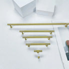 Knurled Brass Wardrobe Handles – Modern Kitchen Cabinet and Drawer Pull Bar Handles Handles