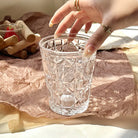 Dlight Decor 4pc Diamond Glass Set 310ml Clear Cups 310ml / 4pcs Glass