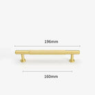 Gold Brass Cabinet Handles – Liner Knobs and Kitchen Drawer Bar Pulls for Furniture gold 196mm Handles