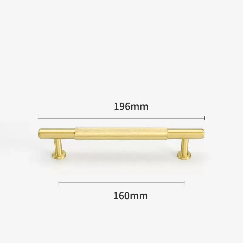 Gold Brass Cabinet Handles – Liner Knobs and Kitchen Drawer Bar Pulls for Furniture gold 196mm Handles