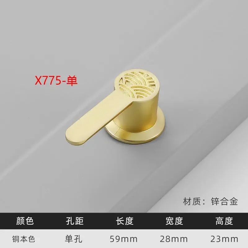 Modern Gold Kitchen Cupboard Drawer Handles – Chinese Style Decorative Knobs X775- Handles