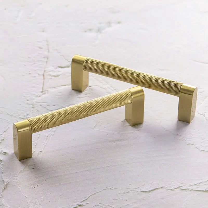 Gold Knurled Cabinet Handles – Textured Furniture Door Knobs and Wardrobe Pulls 170mm CC160 Handles