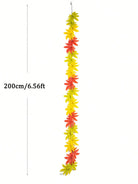 Dlight Decor 200cm Fall Maple Leaf Garland for Autumn and Halloween Decor 200cm Multicolor