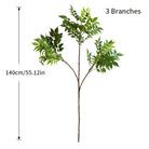 Dlight Decor Ficus Tree for Lush Indoor Outdoor Styling 140cm 3Forks