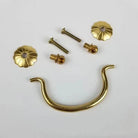 Antique Brass Arch Cabinet Pulls – Vintage Drawer Handles for Home Improvement Pulls