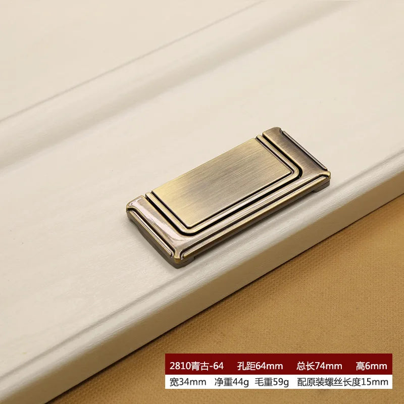 Retro Bronze Cabinet Handles - Antique Metal Kitchen Door Pulls and Wardrobe Knobs 128mm 2810-64mm Handles