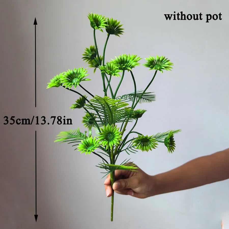 Dlight Decor 37cm Eucalyptus Money Plant Branch for Home and Garden Decor 35cm