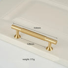 Textured Brass Handles – Golden Cabinet Pulls and Wardrobe Bar Handles (50mm-300mm) TB9026-S164 Handles