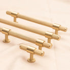 Knurled Brass Handles – Modern Kitchen Cabinet Pulls and Wardrobe Knobs (28mm-278mm) Handles