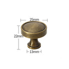 Antique Brass Round Cabinet Knobs – Vintage Drawer Wardrobe and Cupboard Pulls antique 25mm b knob
