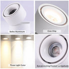 LED Track Light - 15W/12W/10W Spotlights for Bedrooms Shops and Corridors ceiling light