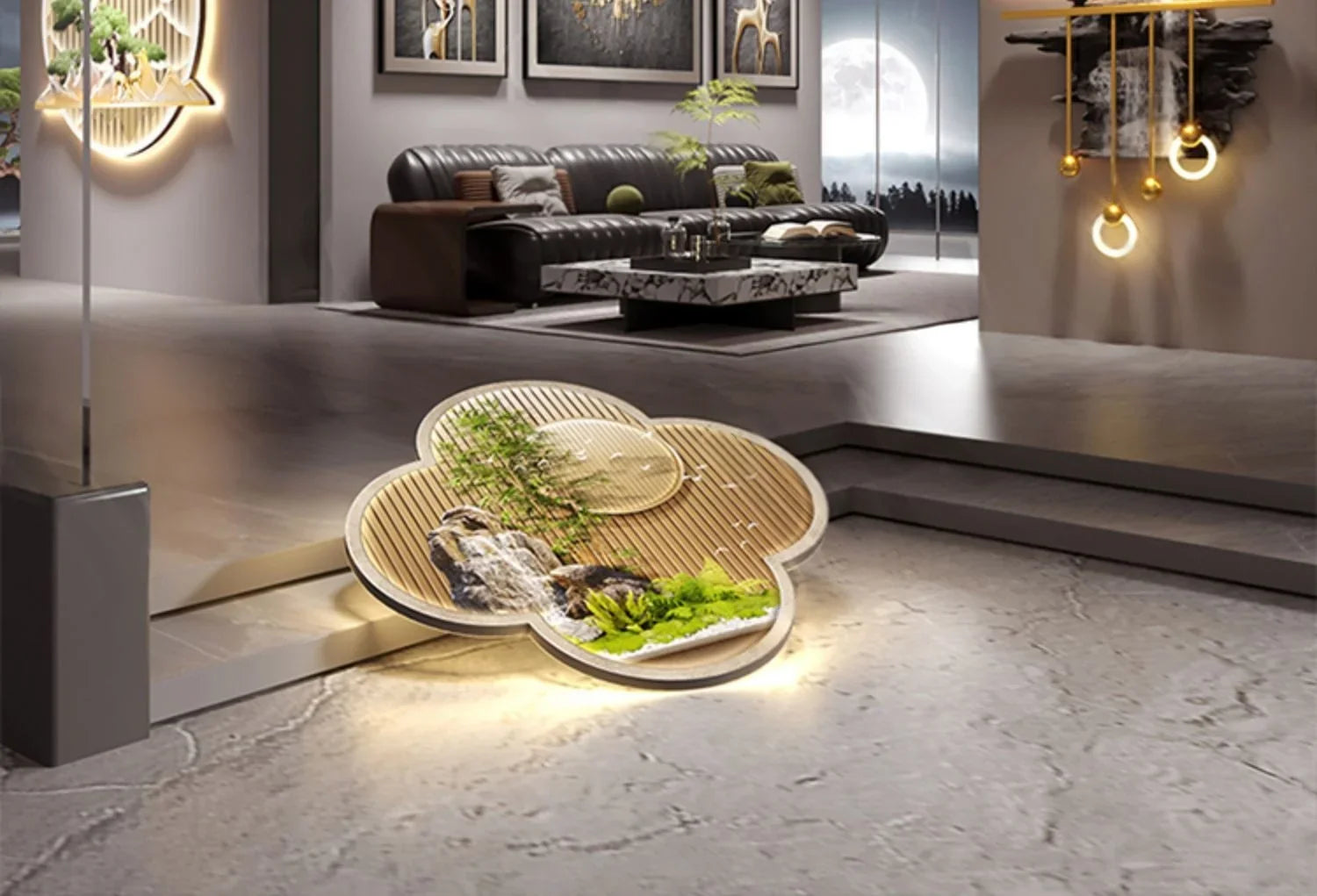 Dlight Decor Elk Mural LED Wall Light Pendant Wall Art