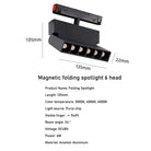 LED Magnetic Folding Spotlight Track Light Industrial Fashion Decor Lamp No Main Light Modern Design Popular Cool