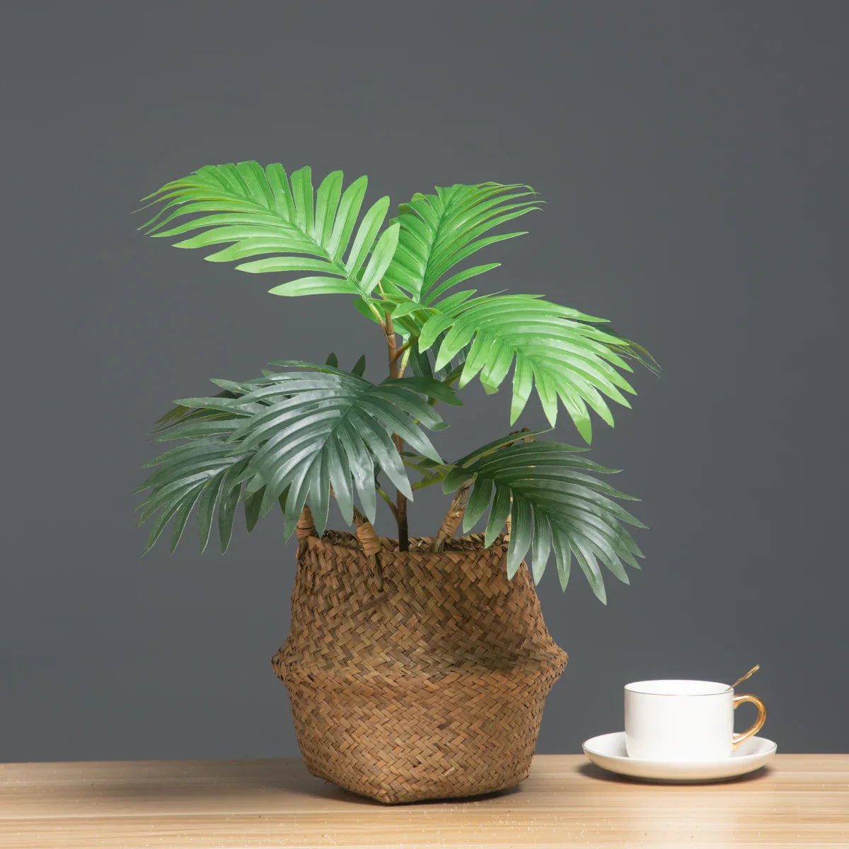 Dlight Decor 50cm Palm Tree with 14 Tropical Leaves