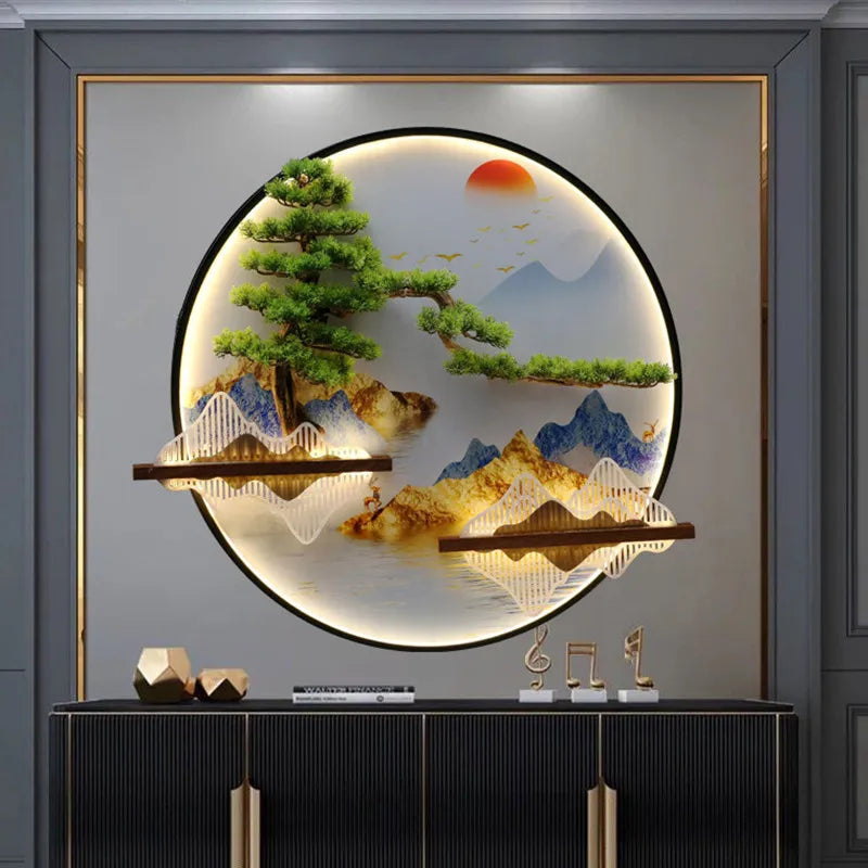 Dlight Decor Round 3D LED Wall Art Light Wall Art