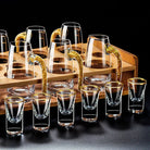 Dlight Decor 6pc Gold Rim Spirits Glass Set – Gilt Small Wine & Baijiu Cups 6pcs / 15ml