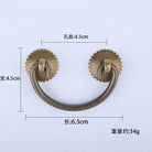 Antique Brass Arch Cabinet Pulls – Vintage Drawer Handles for Home Improvement Bronzer 45mm Pulls