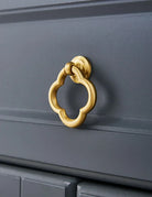 2pcs Brass Dropping Handles – Modern Cabinet and Wardrobe Drawer Pulls 57x50mm knob