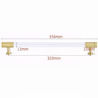 Transparent Acrylic Furniture Handles – Brass Cabinet Pulls and Wardrobe Knobs bubble 354mm Handles