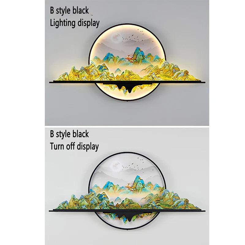 Dlight Decor Artistic Landscape Wall Glow Lamp Wall Art