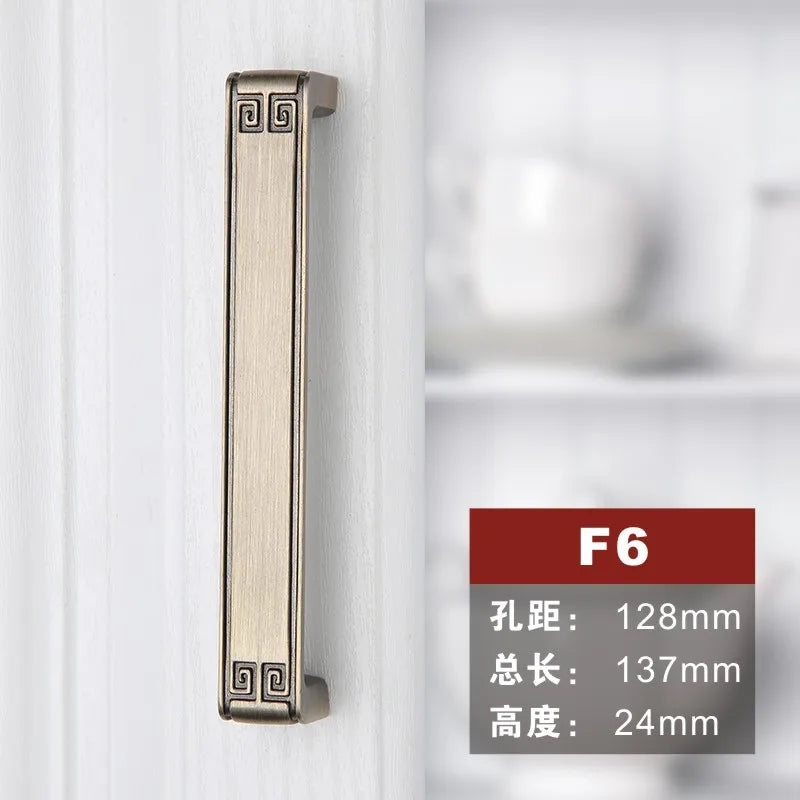 Antique Bronze Cabinet Knobs and Handles – Vintage Furniture Hardware F6 128mm Handles