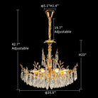 Camille Gold Branch Crystal Chandelier Diameter 65cm / Warm White / United States chandelier