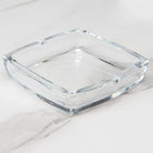 Dlight Decor Classic Square Crystal Glass Ashtray Transparent Smoke Tray for Home Bar & Office transparent