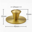 Single Hole Brass Knobs with Round Mat – Gold Cabinet and Drawer Pulls for Furniture (21mm/25mm) S Knob