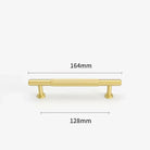 Gold Brass Cabinet Handles – Liner Knobs and Kitchen Drawer Bar Pulls for Furniture gold 164mm Handles
