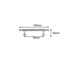 Polished Brass Cabinet Handles – PVD Gold and Chrome Wardrobe Knobs and Drawer Pulls Chrome 150mm Handles