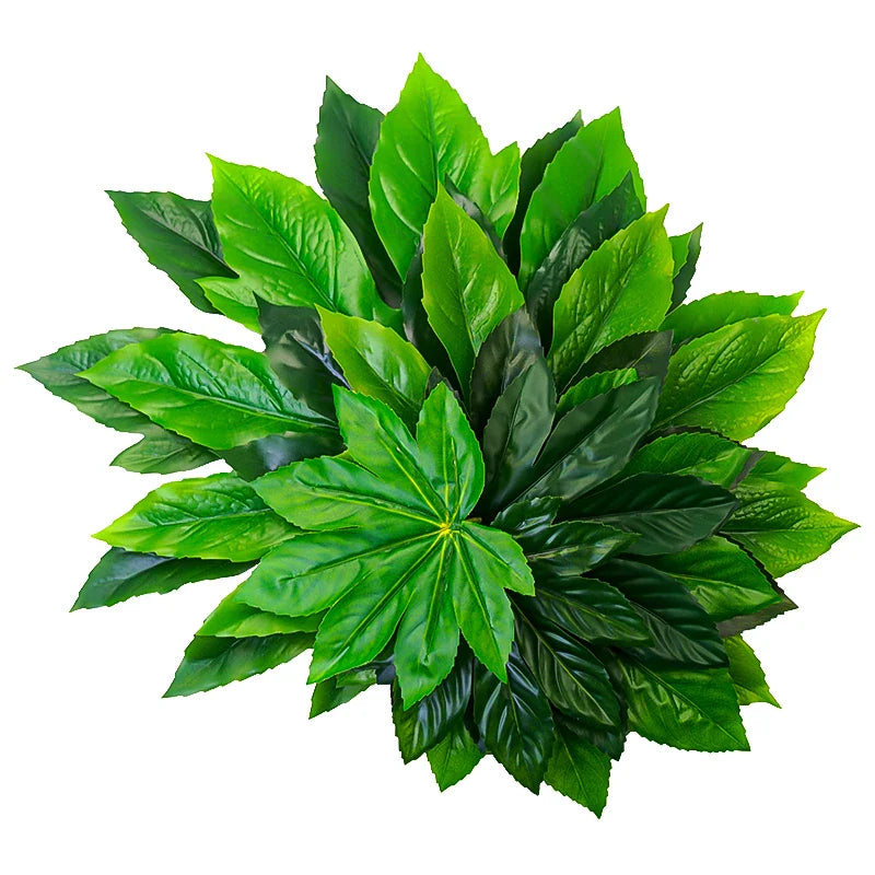 Dlight Decor 5 or 10pcs Tropical Fatsia Monstera Leaves for Table and Home Decor
