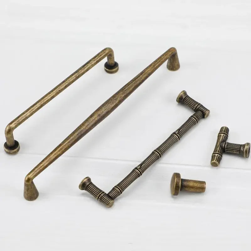 Antique Zinc Alloy Drawer and Cabinet Handles – Retro Bronze Vintage Style Handles