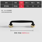 Modern Double-Color Cabinet Handles - Zinc Alloy Drawer Pulls for Cupboards and Furniture Black gold 96mm Handles