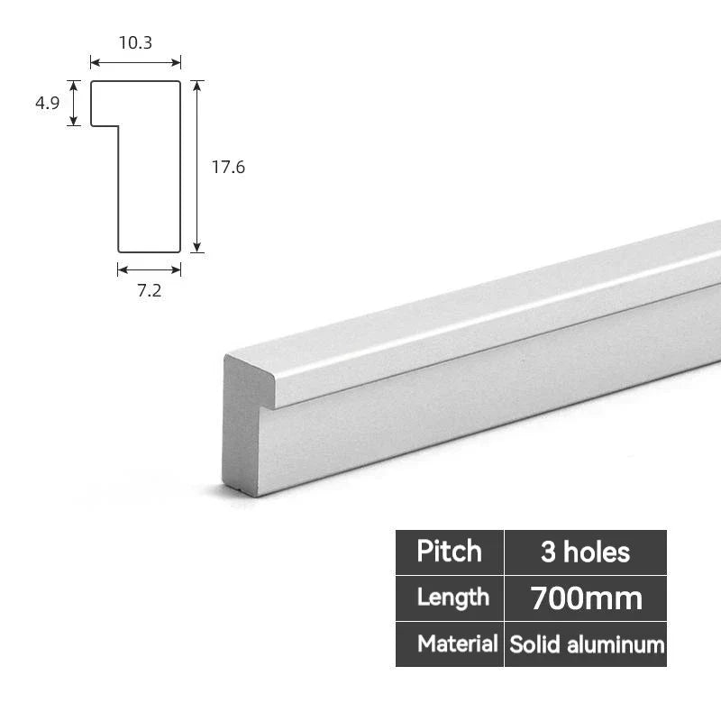 Modern Long T-Bar Aluminum Cabinet Handles – Brushed Gold Silver and Black Pulls for Drawers and Cupboards (700-1200mm)