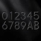 125mm 3D Black Zinc House Numbers – Arabic Numerals with Floating Doorplate Holder Brass Letters