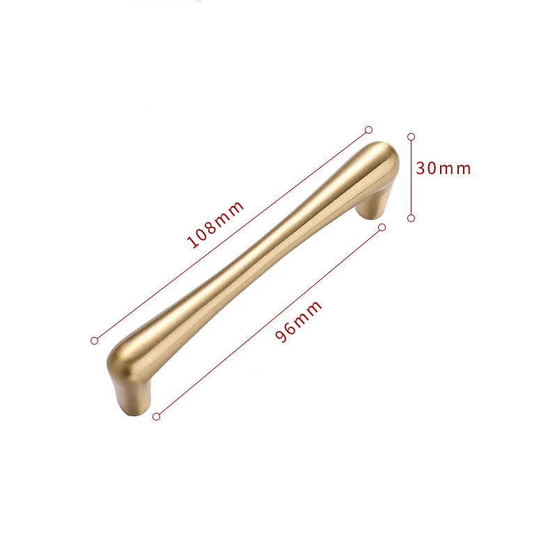 Solid Brass Cabinet Handles – Satin Brass Gold Bar Pulls and Knobs for Drawers and Wardrobes 2008-SS Handles