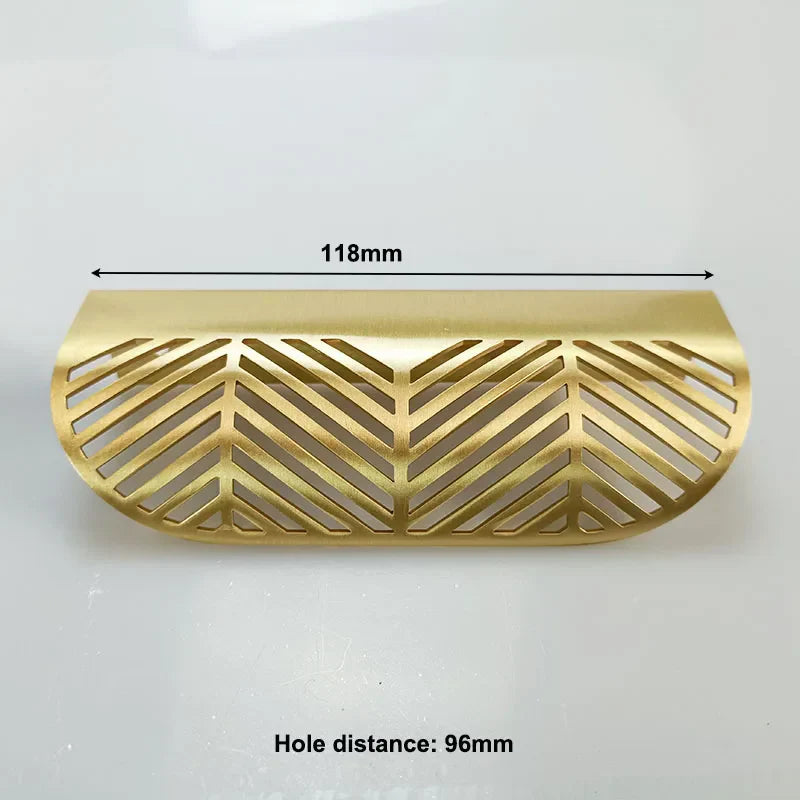 Leaf Shape Brass Handles – Hidden Knobs for Furniture Drawer Dresser and Wardrobe TB-3001-117 Knob
